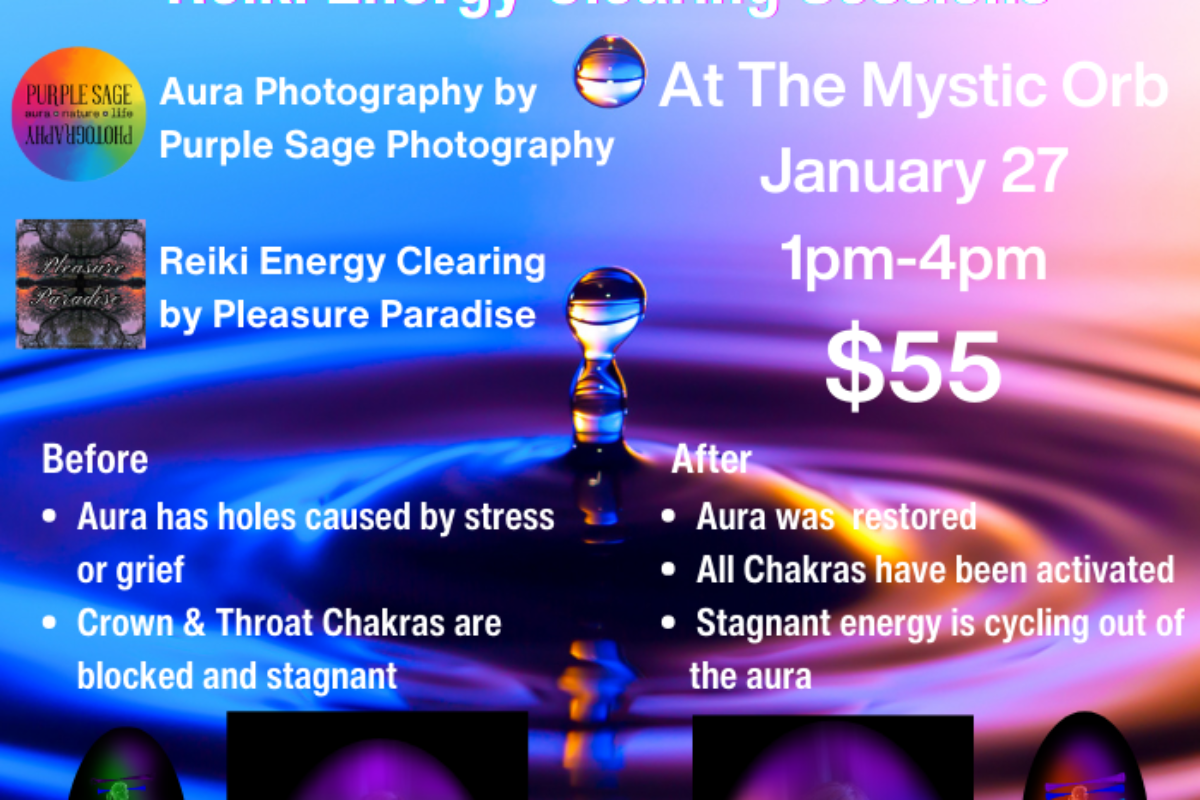 Mystic Orb Aura Before & After Reiki January 27, 2024