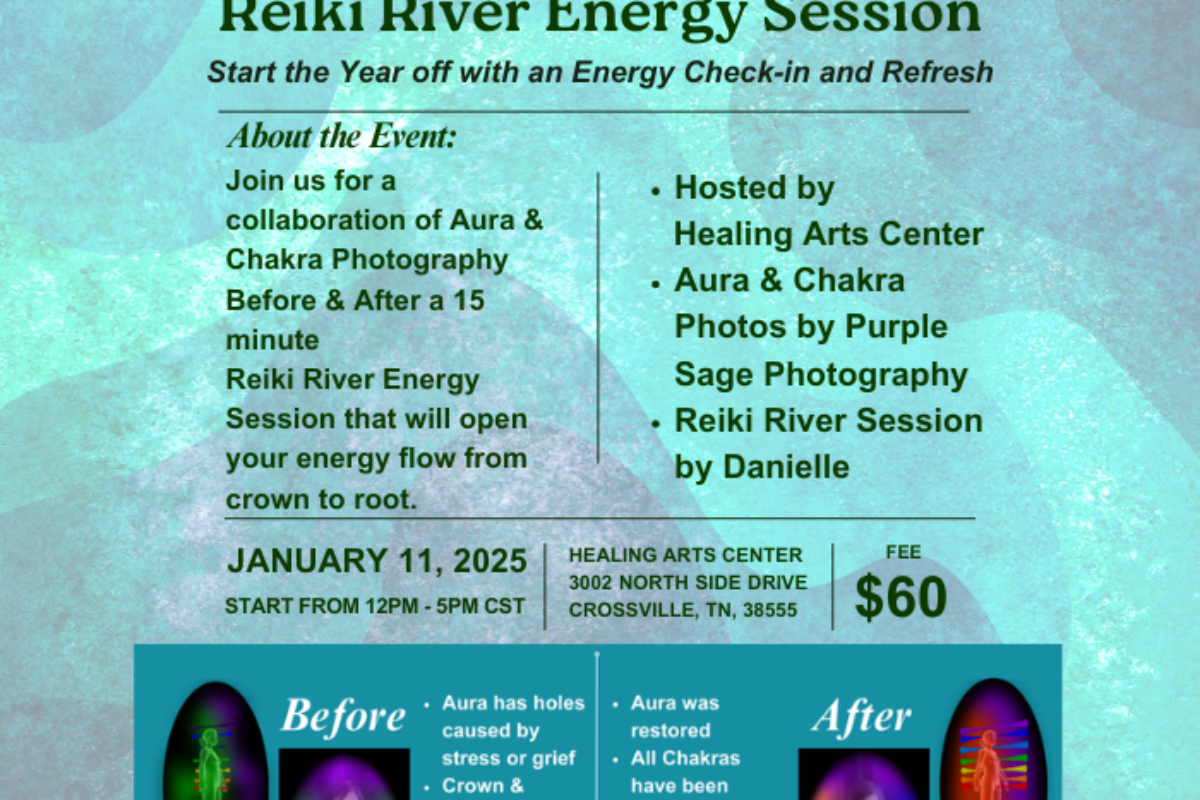 Aura Photo Before & After Reiki River Energy Session  | Jan 11 2025